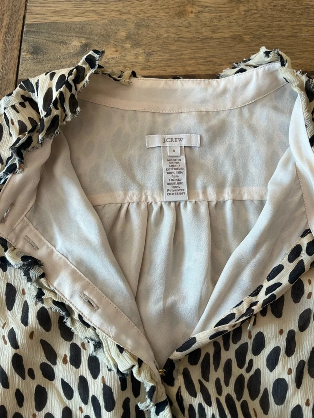 J. Crew Sleeveless Black & Cream Dot Print Silk Blouse - Lightweight Women's Top - Picture 9 of 11
